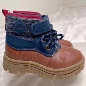 Carters Winter Boot Brown Blue Maroon Baby Toddler Boy Size 5